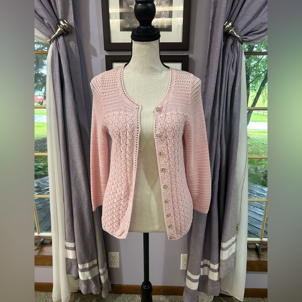 Vintage L.L. Bean Crochet Cardigan